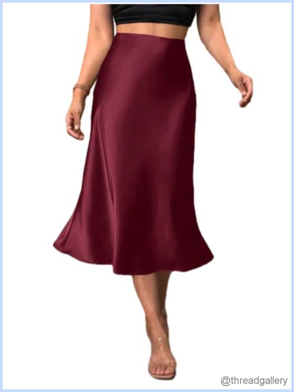 Women's Flowy Boho Maxi Skirt High Waist Tiered A-Line Ruffle Hem